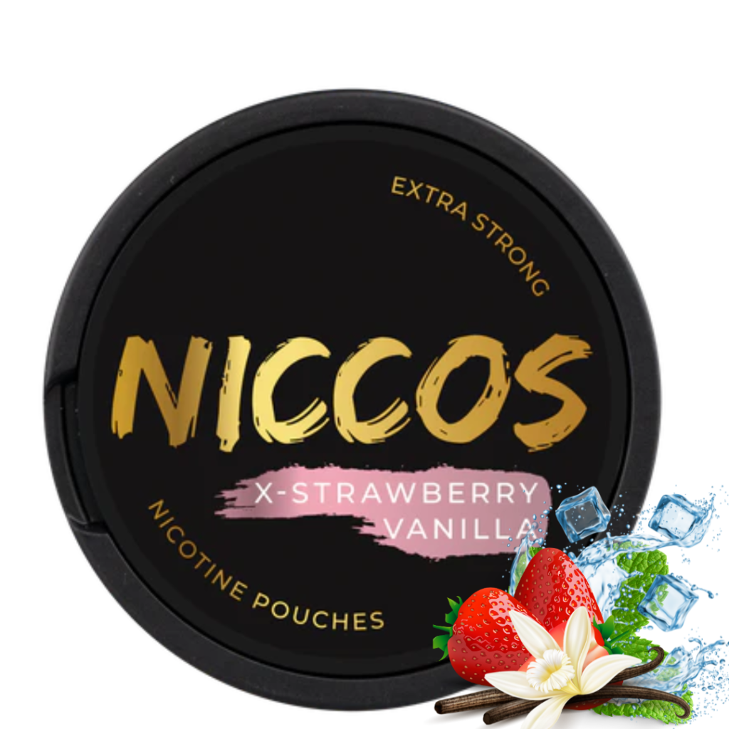 NICCOS X- Strawberry Vanilla Nicotine Pouches – nicotine pouches snus Casablanca Maroc