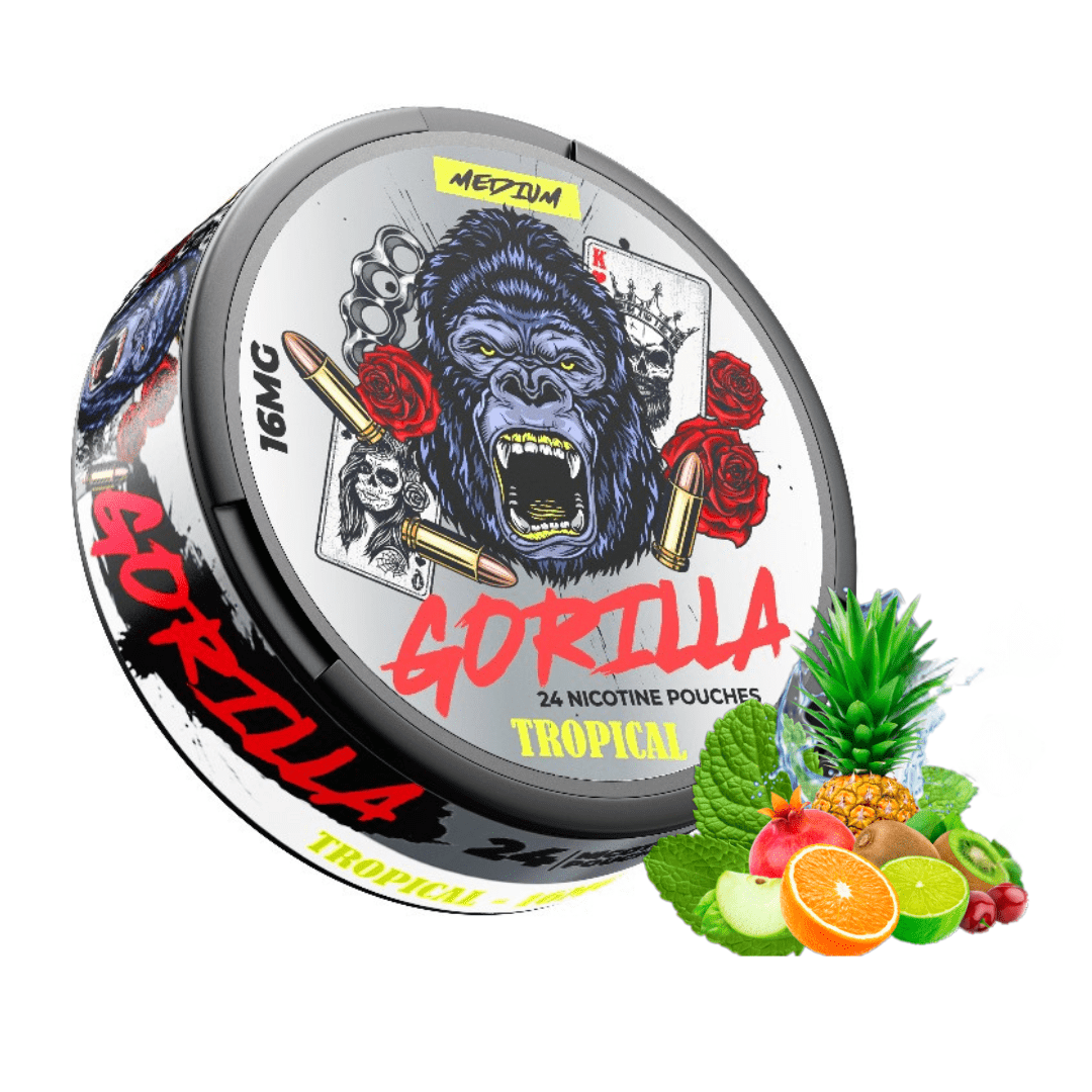 Gorilla medium tropical Gorilla medium tropical – nicotine pouches snus Casablanca Maroc