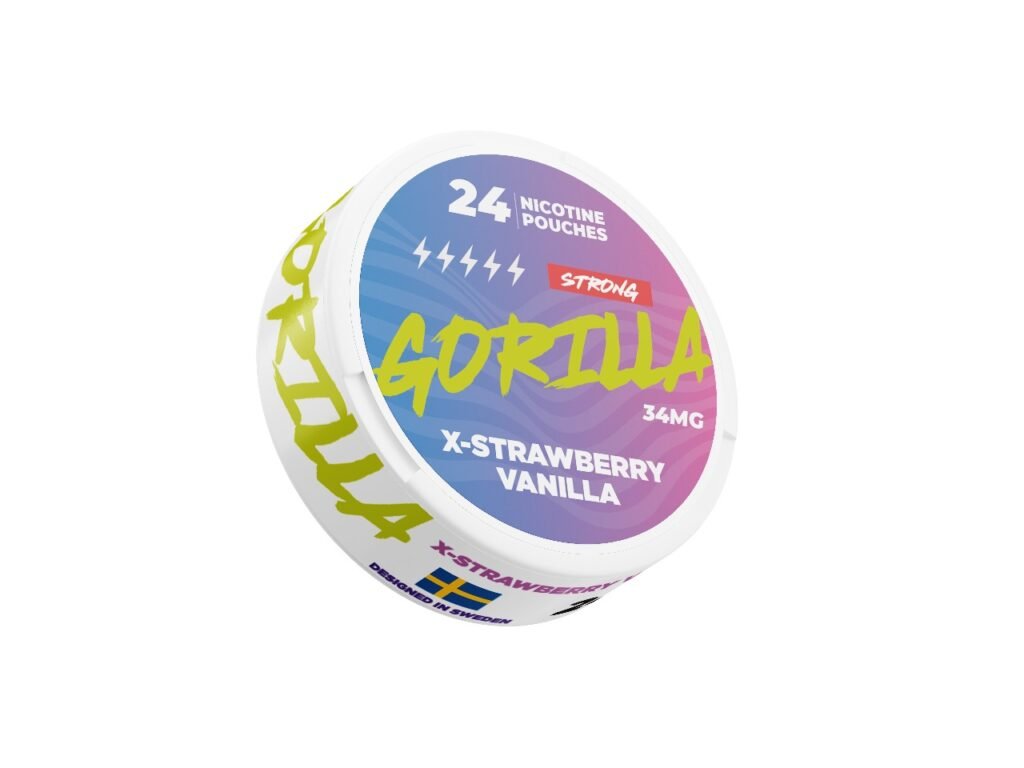 Gorilla strong x-strawberry vanilla – nicotine pouches snus Casablanca Maroc