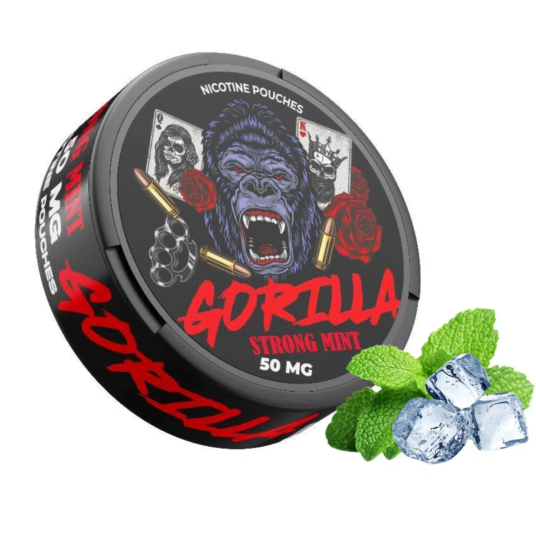 GORILLA Strong Mint (50mg) Nicotine Pouches GORILLA Strong Mint (50mg) Nicotine Pouches – nicotine pouches snus Casablanca Maroc